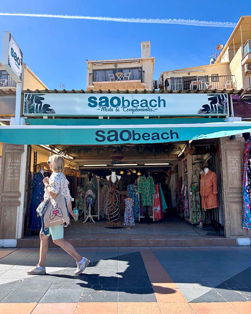 Sao Beach store front on the Paseo Maritimo de La Carihuela, Torremolinos
