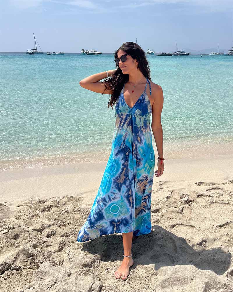 Vestidos de playa boho-chic exclusivos en Sao Beach, tienda de moda en La Carihuela, Torremolinos